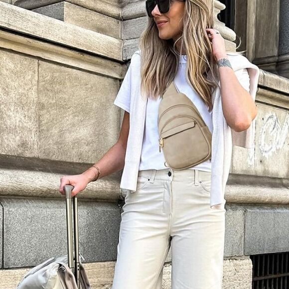 Leather Cross Body Sling Bag - Picture 3 of 6